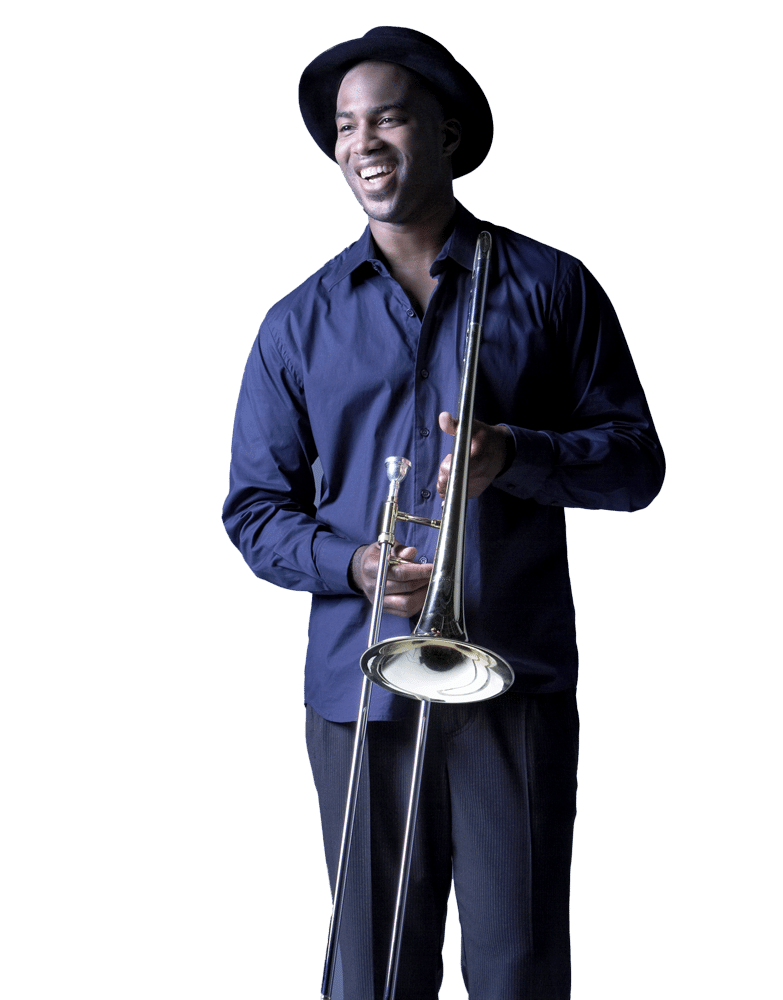 young trombone player